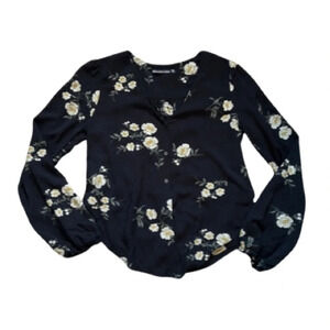 Abercrombie and Fitch Navy, Floral Long Sleeve Blouse